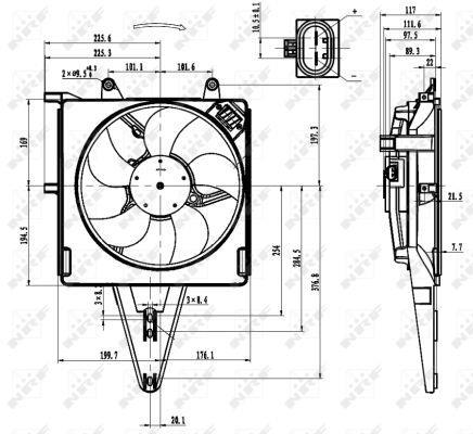 Ventilador, refrigeración del motor NRF B.V. ref. 47431