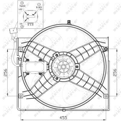 Ventilador, refrigeración del motor NRF B.V. ref. 47442