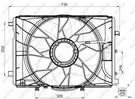 Ventilador, refrigeración del motor NRF B.V. ref. 47443