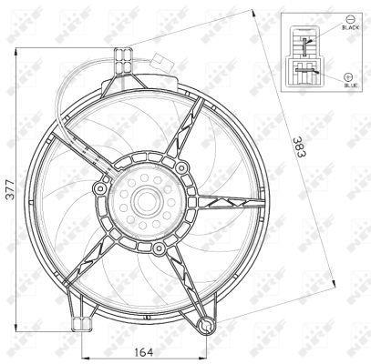 Ventilador, refrigeración del motor NRF B.V. ref. 47445