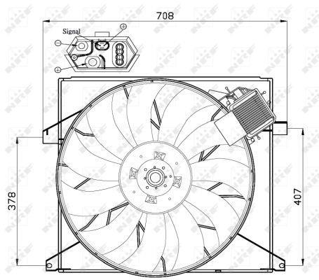Ventilador, refrigeración del motor NRF B.V. ref. 47446
