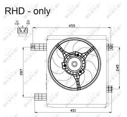 Ventilador, refrigeración del motor NRF B.V. ref. 47447