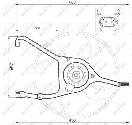 Ventilador, refrigeración del motor NRF B.V. ref. 47448