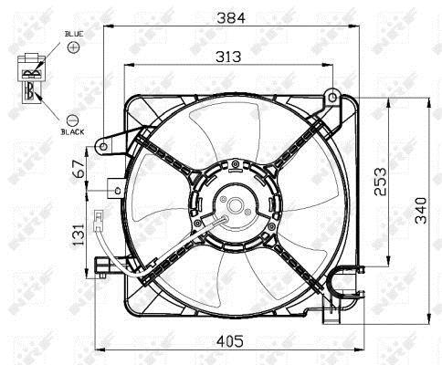 Ventilador, refrigeración del motor NRF B.V. ref. 47449