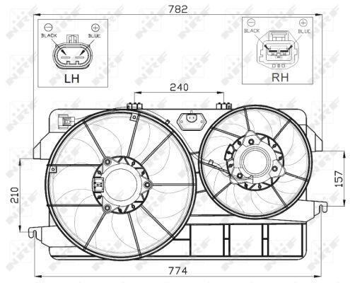Ventilador, refrigeración del motor NRF B.V. ref. 47450