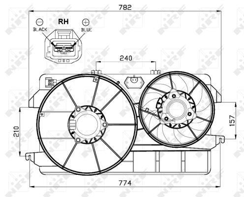 Ventilador, refrigeración del motor NRF B.V. ref. 47451