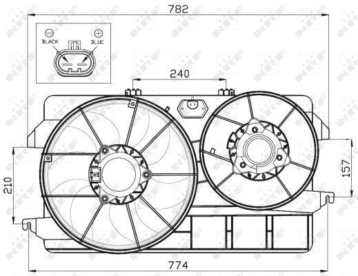 Ventilador, refrigeración del motor NRF B.V. ref. 47452