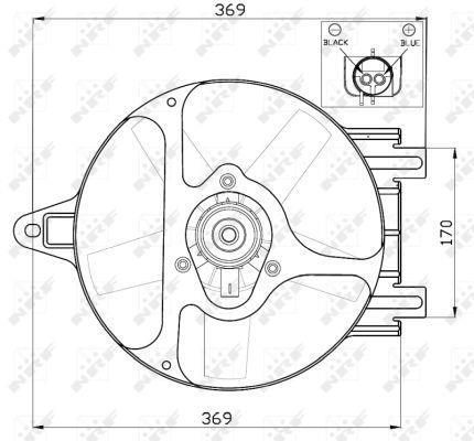 Ventilador, refrigeración del motor NRF B.V. ref. 47454