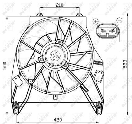 Ventilador, refrigeración del motor NRF B.V. ref. 47456
