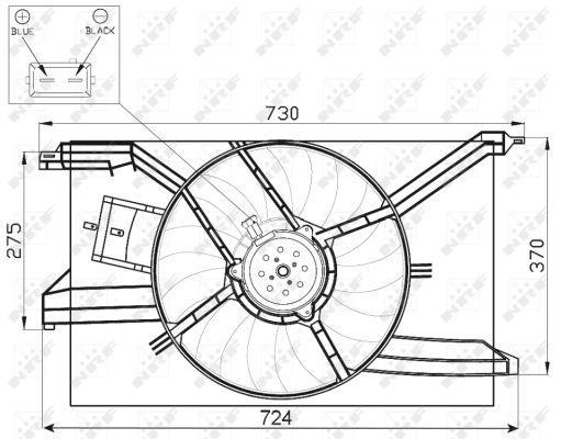 Ventilador, refrigeración del motor NRF B.V. ref. 47458
