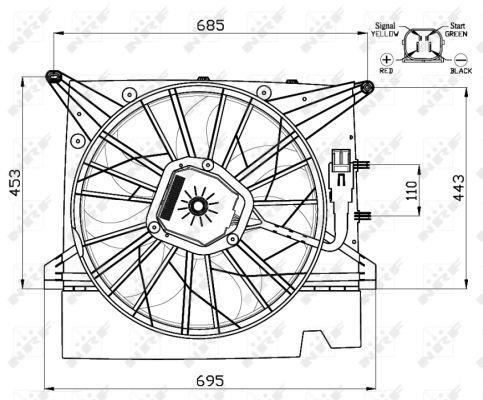 Ventilador, refrigeración del motor NRF B.V. ref. 47462