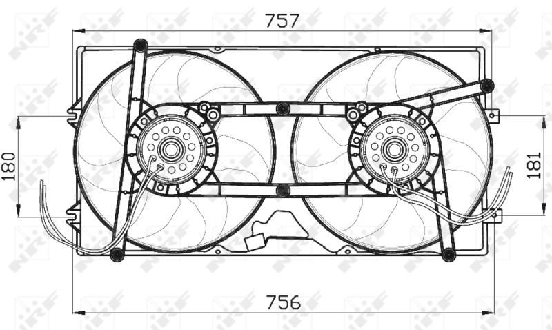 Ventilador, refrigeración del motor NRF B.V. ref. 47463