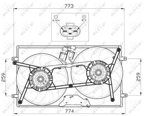 Ventilador, refrigeración del motor NRF B.V. ref. 47464