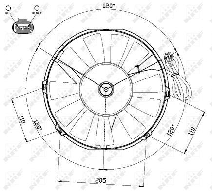 Ventilador, refrigeración del motor NRF B.V. ref. 47467