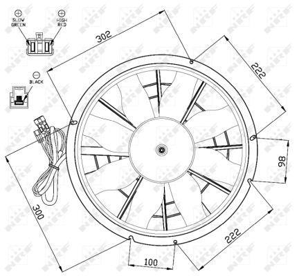 Ventilador, refrigeración del motor NRF B.V. ref. 47470