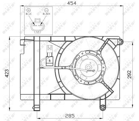 Ventilador, refrigeración del motor NRF B.V. ref. 47471