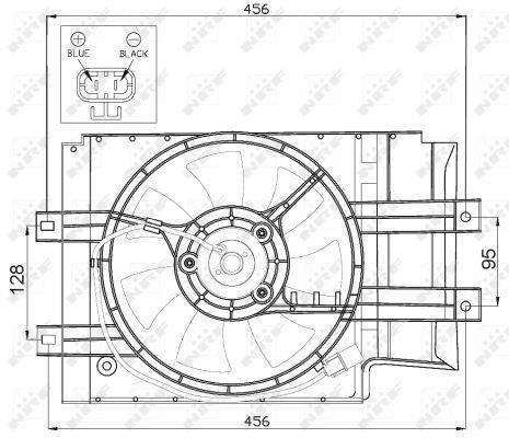Ventilador, refrigeración del motor NRF B.V. ref. 47472
