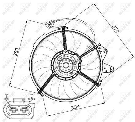 Ventilador, refrigeración del motor NRF B.V. ref. 47474