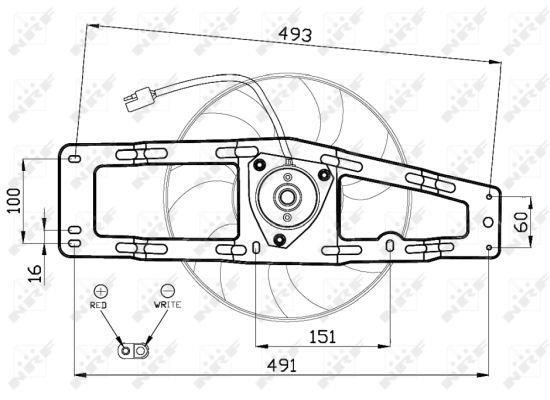 Ventilador, refrigeración del motor NRF B.V. ref. 47476
