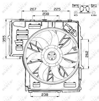 Ventilador, refrigeración del motor NRF B.V. ref. 47478