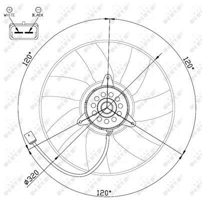 Ventilador do motor NRF B.V. 47480