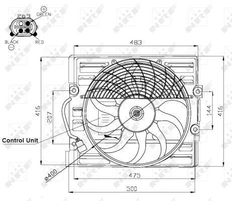 Ventilador, refrigeración del motor NRF B.V. ref. 47481