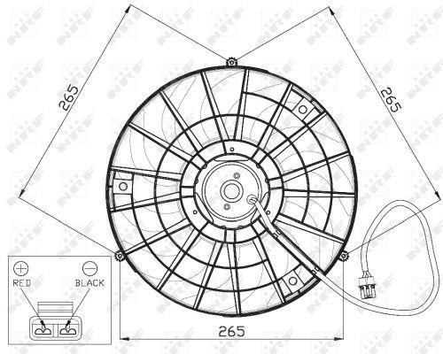 Ventilador, refrigeración del motor NRF B.V. ref. 47483