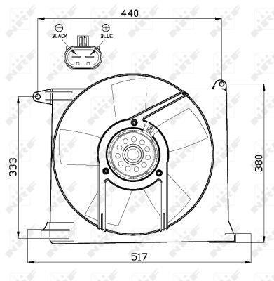 Ventilador, refrigeración del motor NRF B.V. ref. 47484