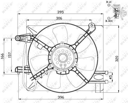 Ventilador, refrigeración del motor NRF B.V. ref. 47486