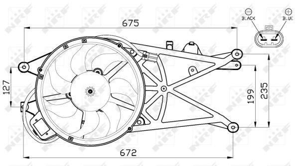 Ventilador, refrigeración del motor NRF B.V. ref. 47489