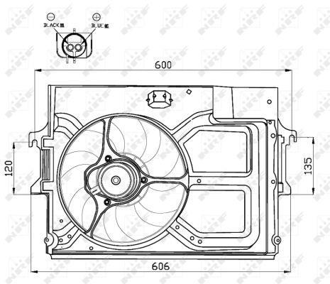 Ventilador, refrigeración del motor NRF B.V. ref. 47490