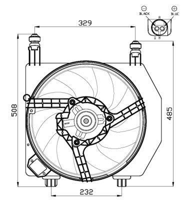 Ventilador, refrigeración del motor NRF B.V. ref. 47491