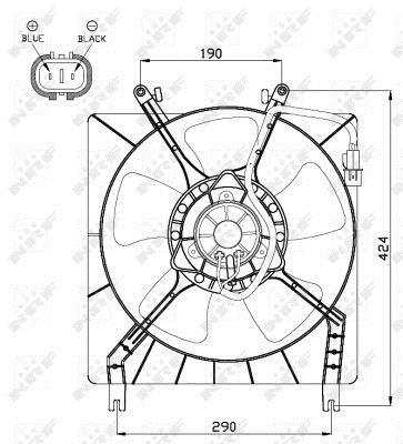 Ventilador, refrigeración del motor NRF B.V. ref. 47492
