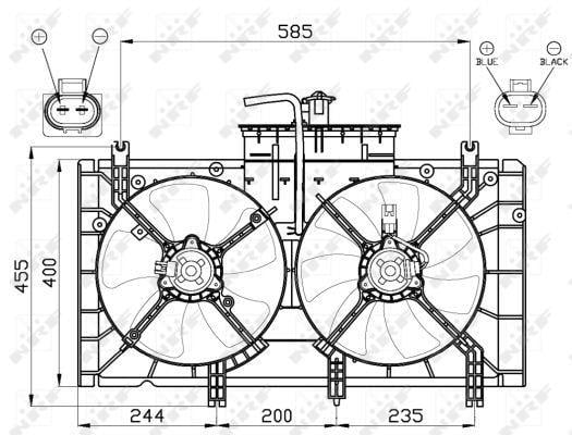 Ventilador, refrigeración del motor NRF B.V. ref. 47493