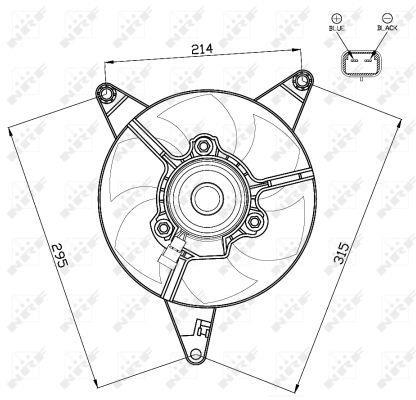Ventilador, refrigeración del motor NRF B.V. ref. 47498