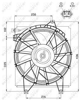 Ventilador, refrigeración del motor NRF B.V. ref. 47499