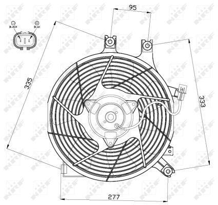 Ventilador, refrigeración del motor NRF B.V. ref. 47500