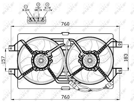 Ventilador, refrigeración del motor NRF B.V. ref. 47502