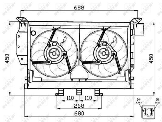 Ventilador, refrigeración del motor NRF B.V. ref. 47503