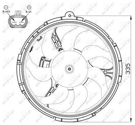 Ventilador, refrigeración del motor NRF B.V. ref. 47505