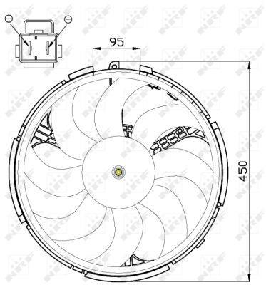 Ventilador, refrigeración del motor NRF B.V. ref. 47506