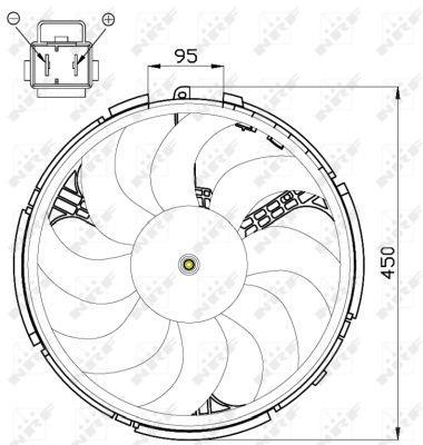 Ventilador, refrigeración del motor NRF B.V. ref. 47507