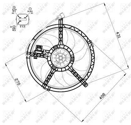 Ventilador, refrigeración del motor NRF B.V. ref. 47508