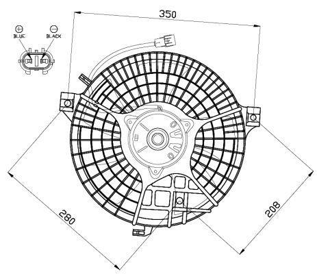 Ventilador, refrigeración del motor NRF B.V. ref. 47510