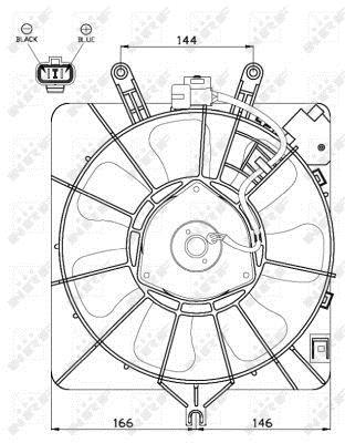 Ventilador, refrigeración del motor NRF B.V. ref. 47512