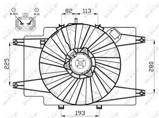 Ventilador, refrigeración del motor NRF B.V. ref. 47513