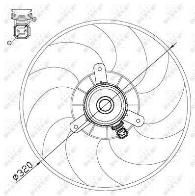 Ventilador, refrigeración del motor NRF B.V. ref. 47514