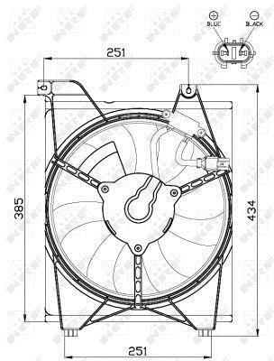 Ventilador, refrigeración del motor NRF B.V. ref. 47515