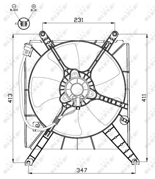 Ventilador, refrigeración del motor NRF B.V. ref. 47523
