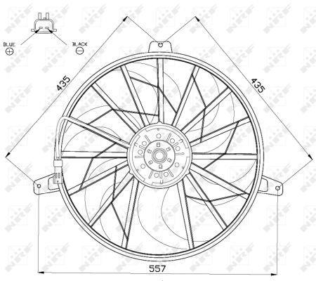 Ventilador, refrigeración del motor NRF B.V. ref. 47524